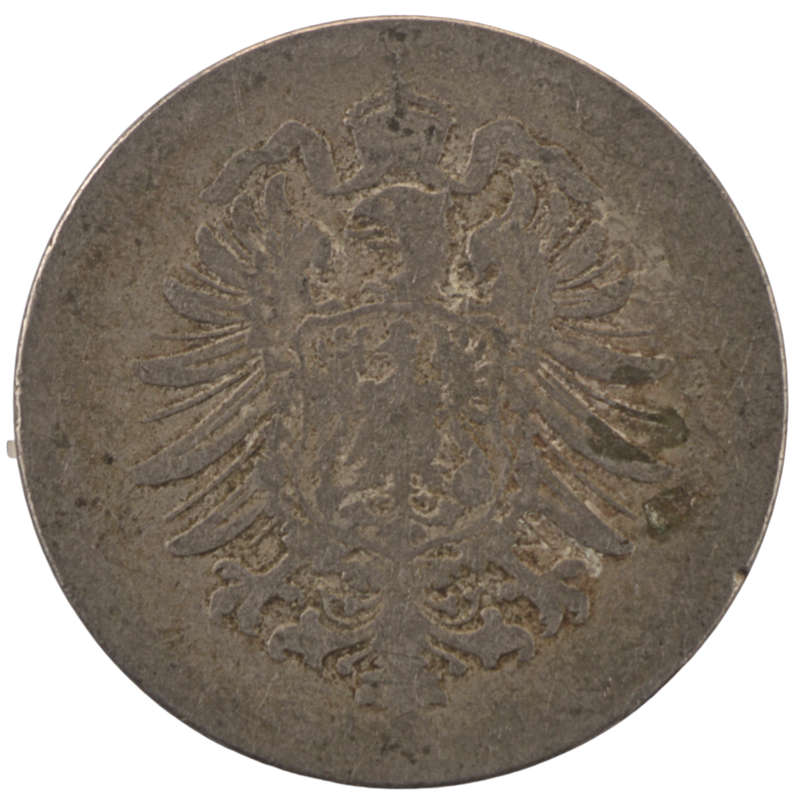 1875 German 10 Pfennig type 1 - large shield KM#4