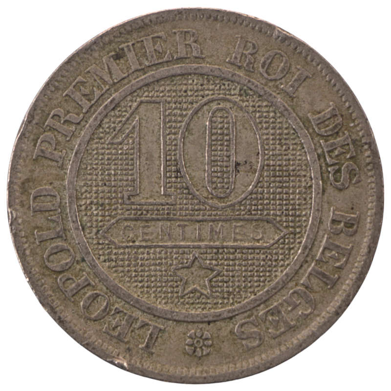 1862 Belgium 10 centimes KM#22