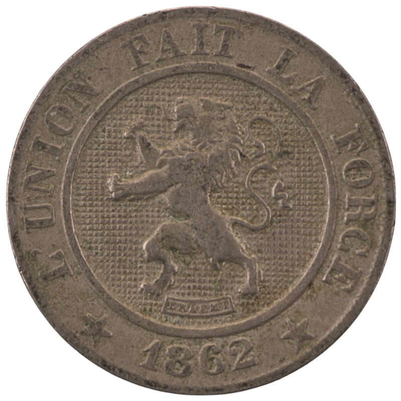 1862 Belgium 10 centimes KM#22