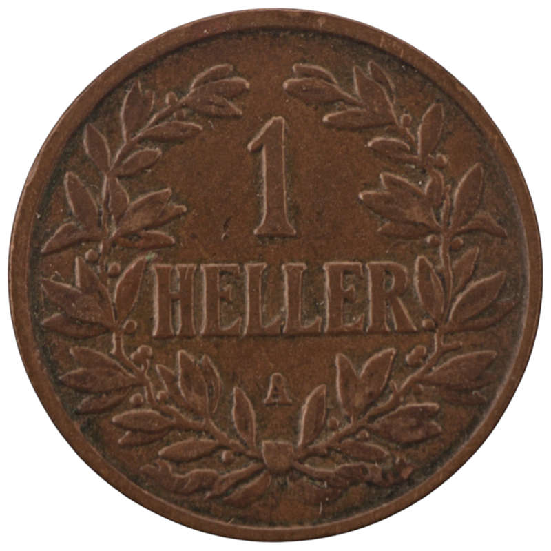 1913-A German East Africa 1 Heller KM#7