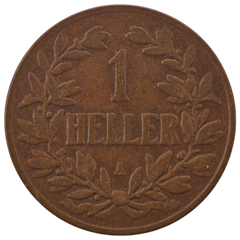 1904-A German East Africa 1 Heller KM#7
