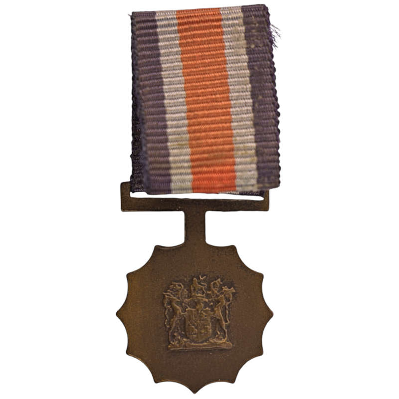 South Africa Miniature Military Merit Medal with Ribbon, un-numbered 20mm