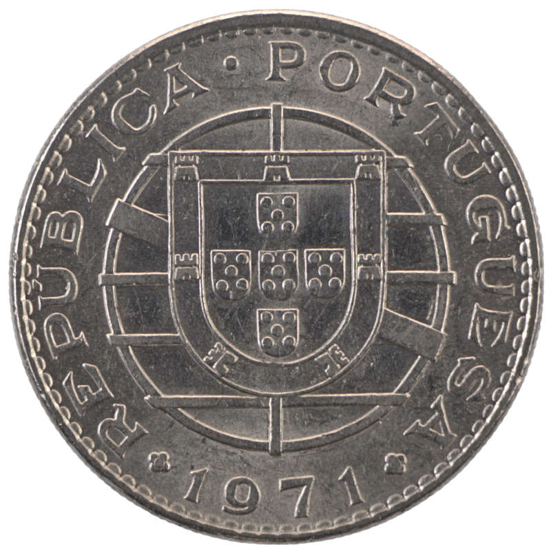 1971 Mozambique Nickel 20 Escudos KM#87