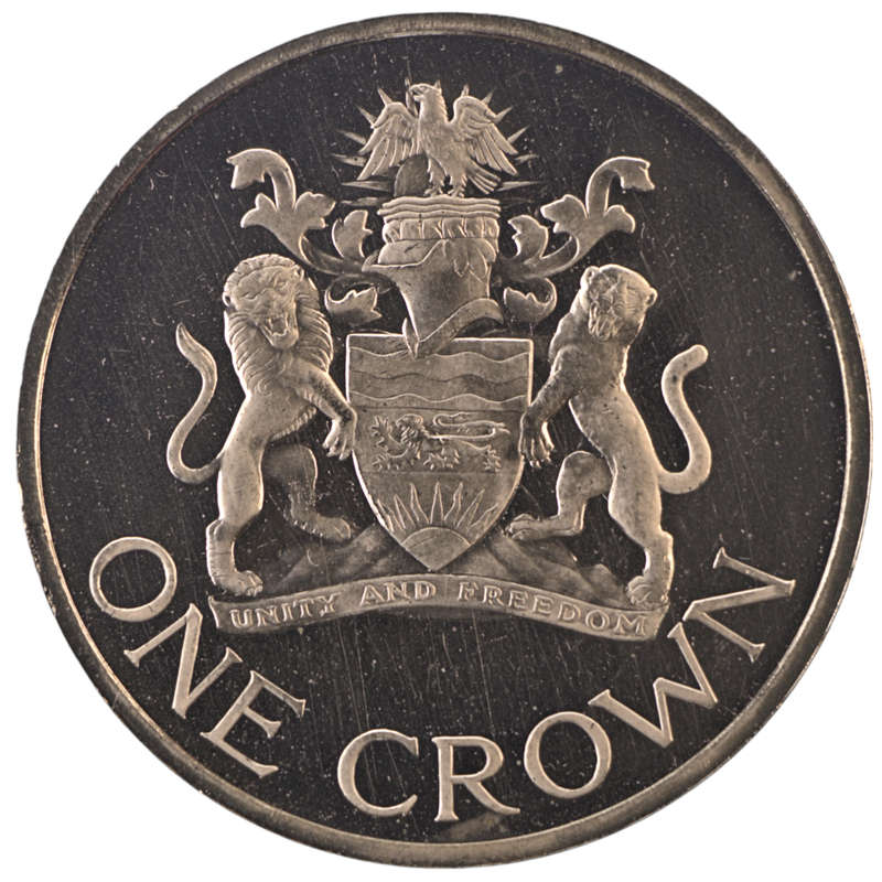1966 Malawi Commemorative issue Declaration of the Republic of Malawi, 20k minted Nickel Brass Proof