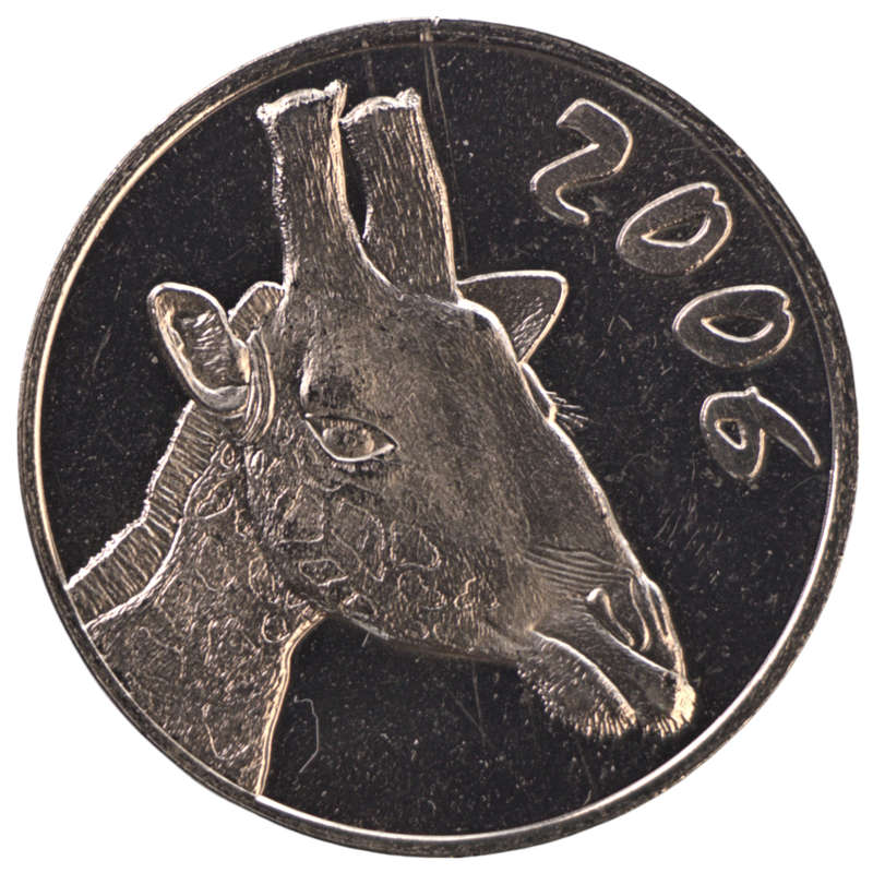 2006 South Africa Coin World (SA Mint) Giraffe Proof-Like quality Nickle Token 24mm 6,9g