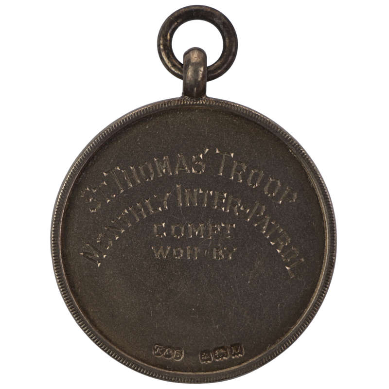 1920's St Thomas' Troop Monthly Inter-Patrol Competition won by (un-issued) Sterling Silver Medallio