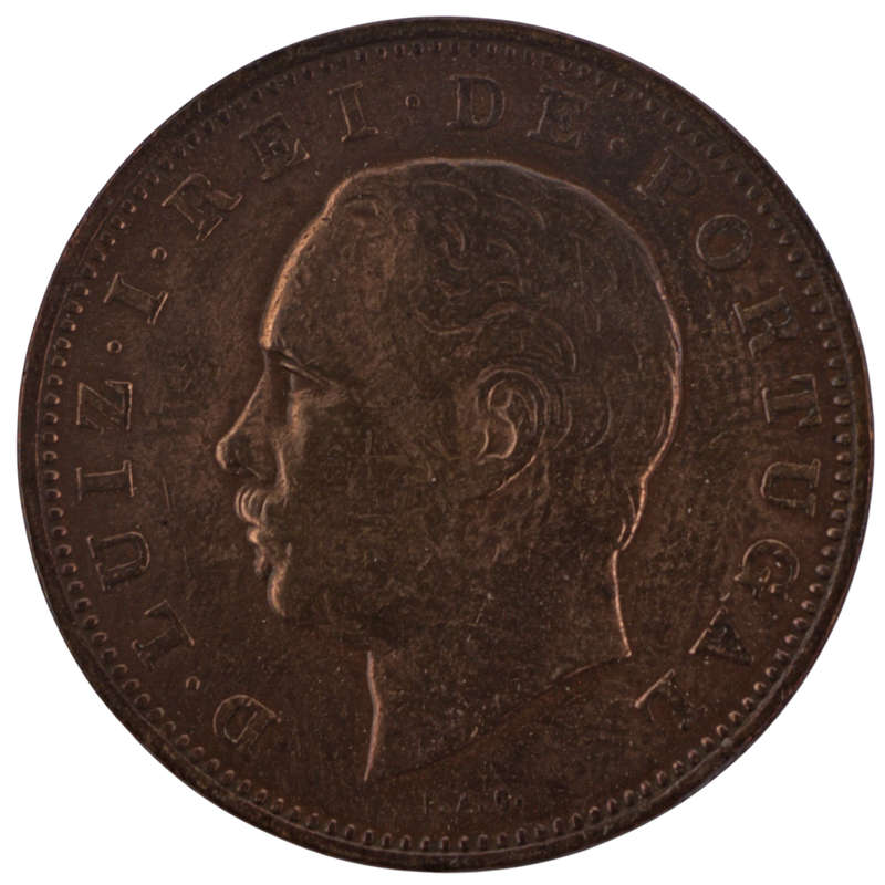 1883 Portugal Bronze 20 Reis KM#527