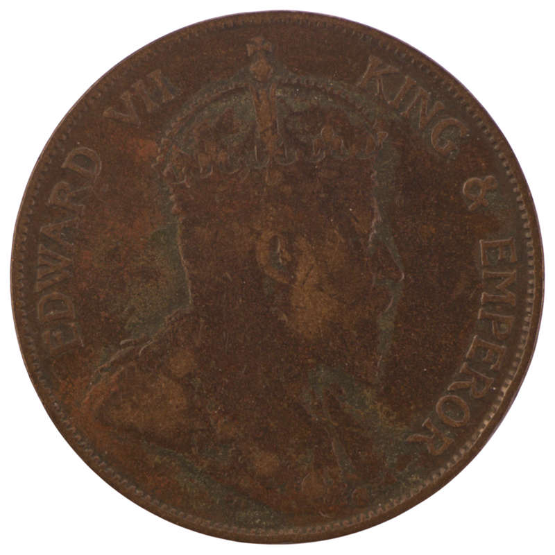 1902 Hong Kong (China) Bronze 1 Cent KM#11