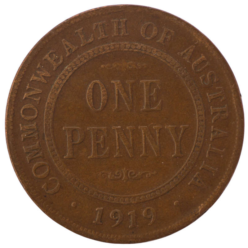 1919 Australia Bronze 1 Penny KM#23