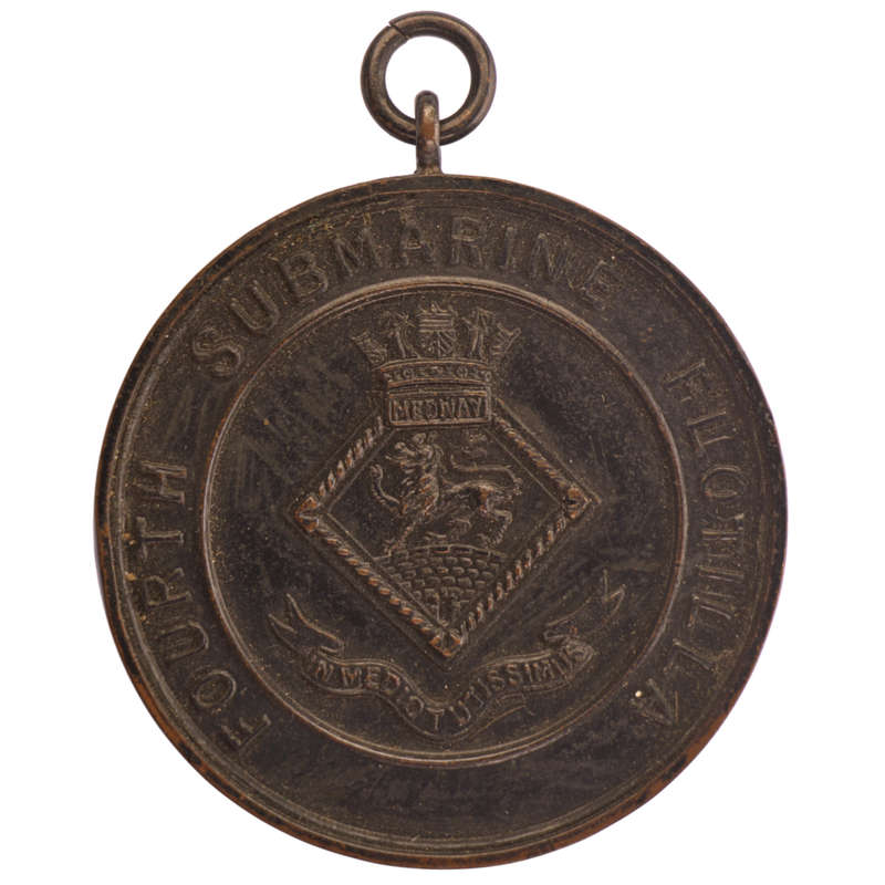 WW2 Period HMS Medway Fourth Submarine Flotilla Sports Medal Engraved "440 Yards 2nd"