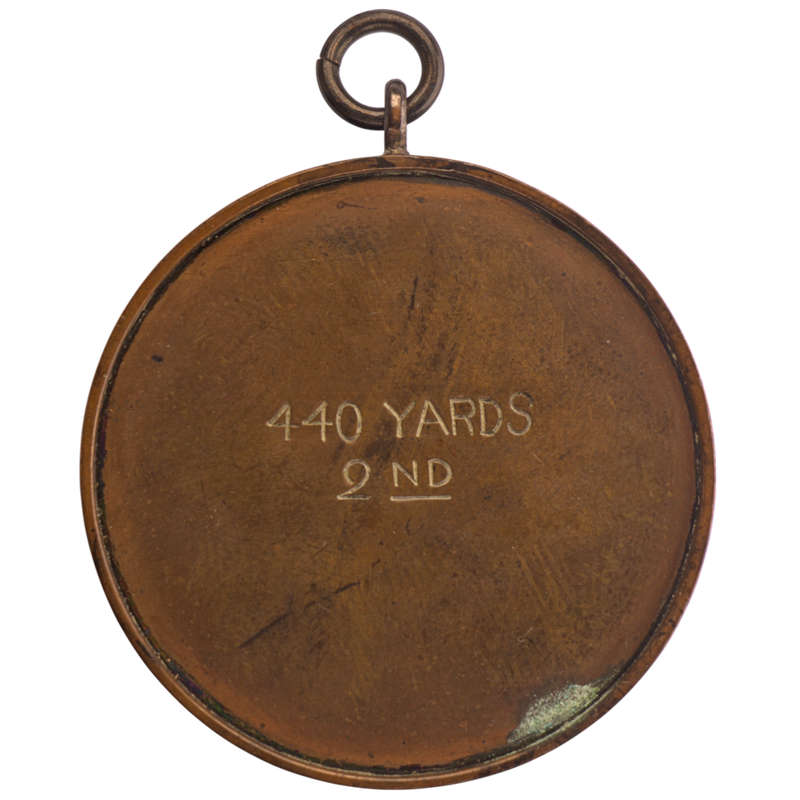 WW2 Period HMS Medway Fourth Submarine Flotilla Sports Medal Engraved "440 Yards 2nd"