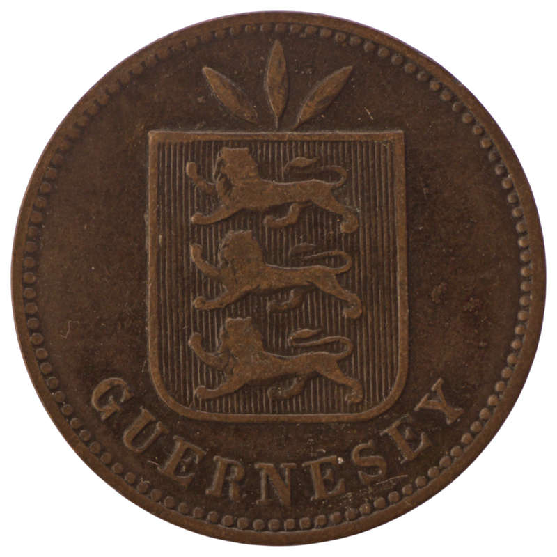 1906 Guernsey Bronze 4 Doubles, 52k Minted KM#5