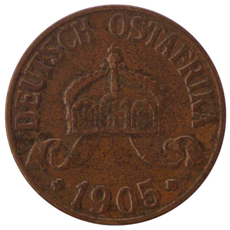 1905-A German East Africa 1 Heller KM#7
