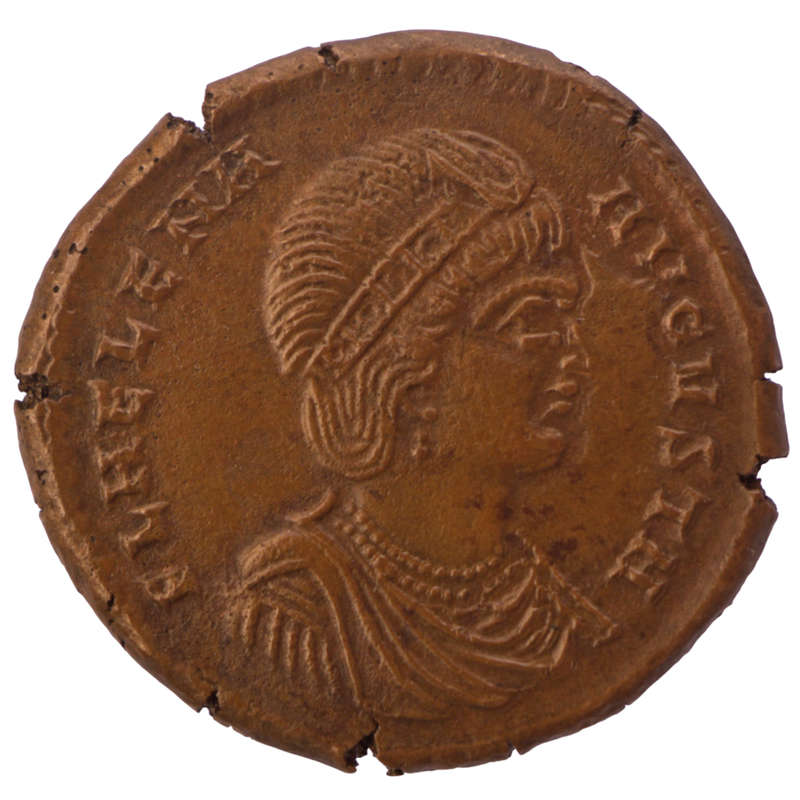 324-325 AD Roman Empire (Scarcer Mintmark SMT  Ticinum, modern-day Piacenza, Italy) Helena AE2 Bron
