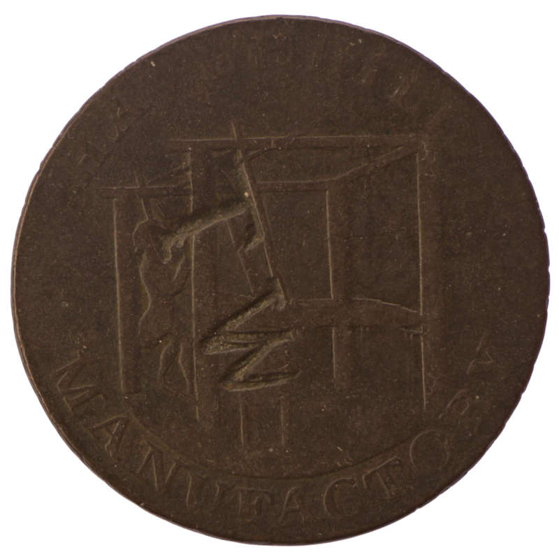 1794 Great Britain Suffolk Haverhill 1/2 Penny Conder token, TW counterstamp
