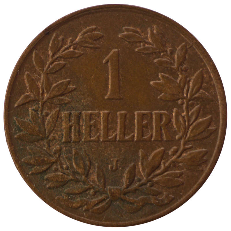 1911-J German East Africa 1 Heller KM#7