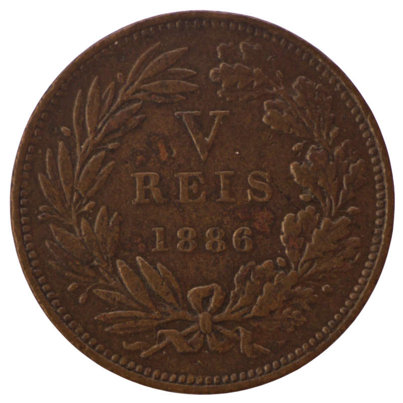 1886 Portugal 5 Reis