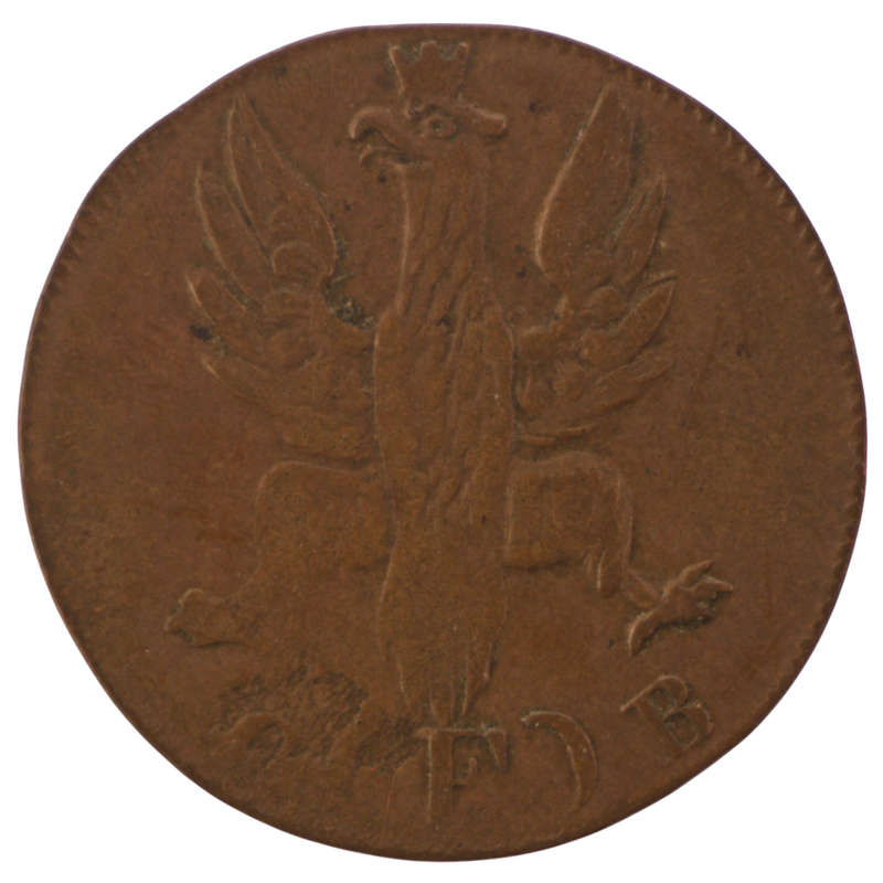 1821 Free imperial city of Frankfurt (German States) 1 Heller KM#301