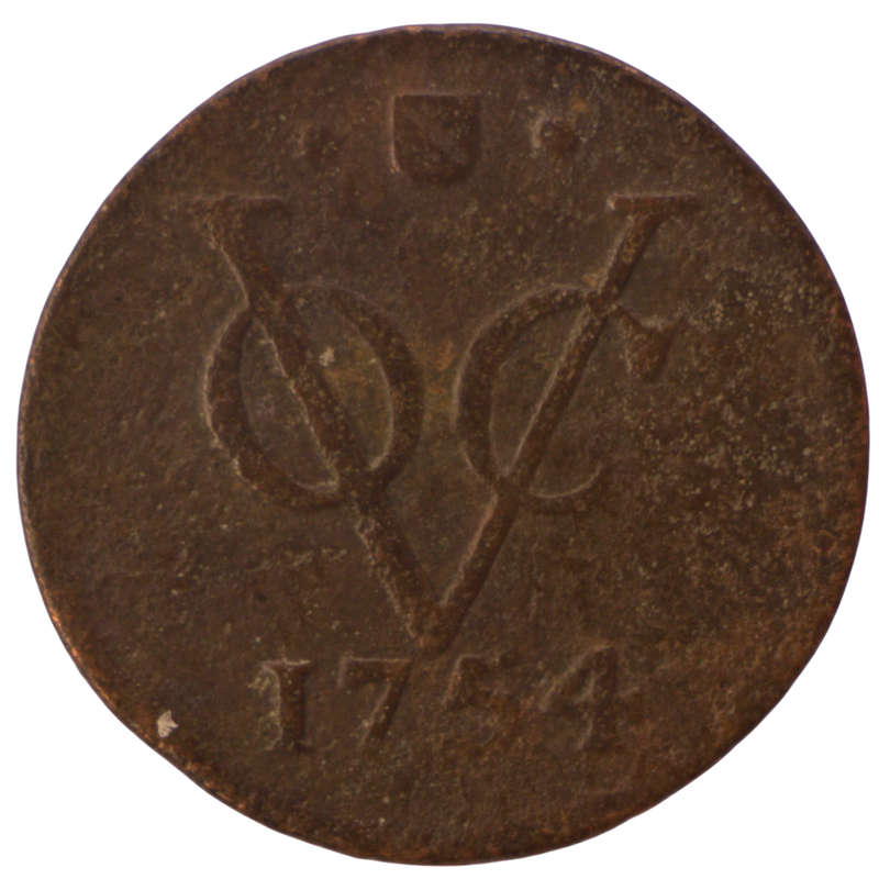 1754 Indonesia Netherlands East Indies United East India Company, mintmark: shield between dots VOC