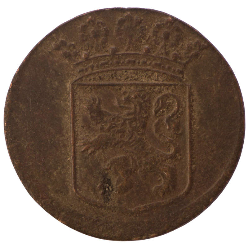 1747 Indonesia Netherlands East Indies United East India Company, mintmark: rosette VOC 1 Duit Dordr