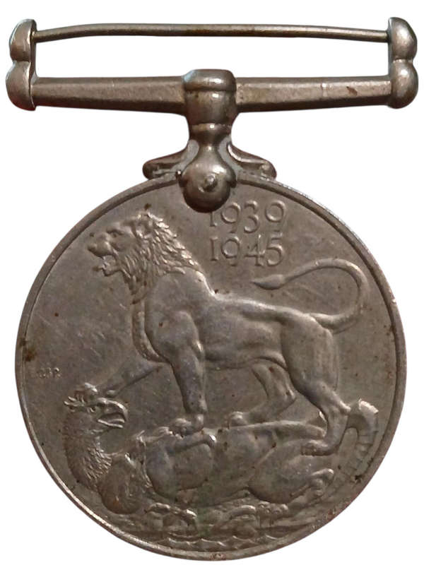 1939-1945 South Africa Full Size War Medal without Ribbon, Rim numbered #N17477 "E. Ranyawa" 36mm