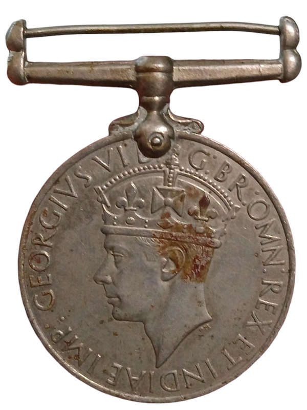 1939-1945 South Africa Full Size War Medal without Ribbon, Rim numbered #N17477 "E. Ranyawa" 36mm