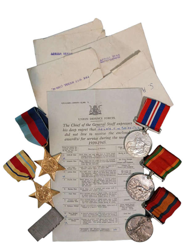 Boer War #224 and WWII F. W. Griffiths #787890 Medal Lot