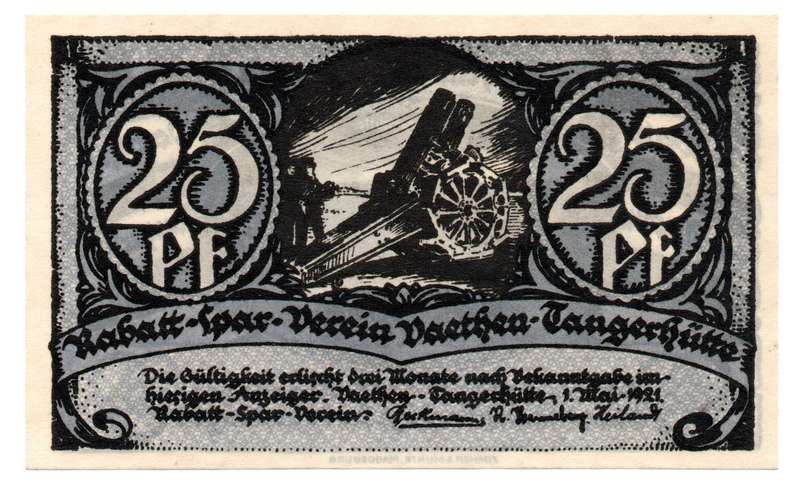 1921 German Tangerhütte 25 pfennig