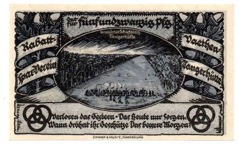1921 German Tangerhütte 25 pfennig