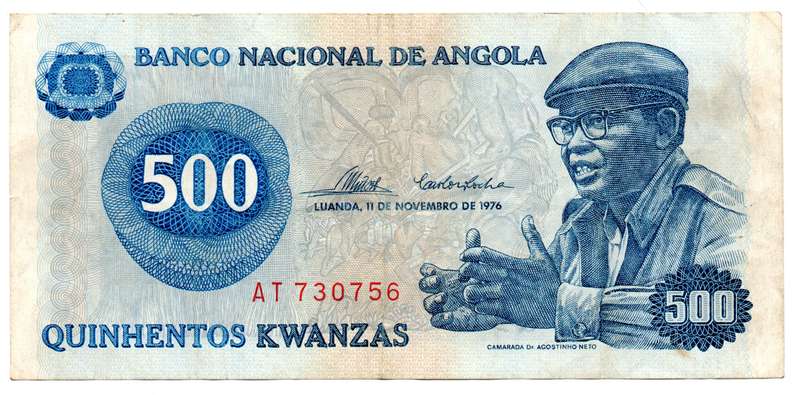 1976 Angola 500 Kwanzas Pick#112a