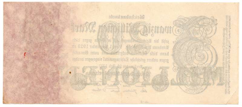 1923 German Berlin Reichsbanknote 20 Million Mark, Pair of Serial Number Varities Pick#97b