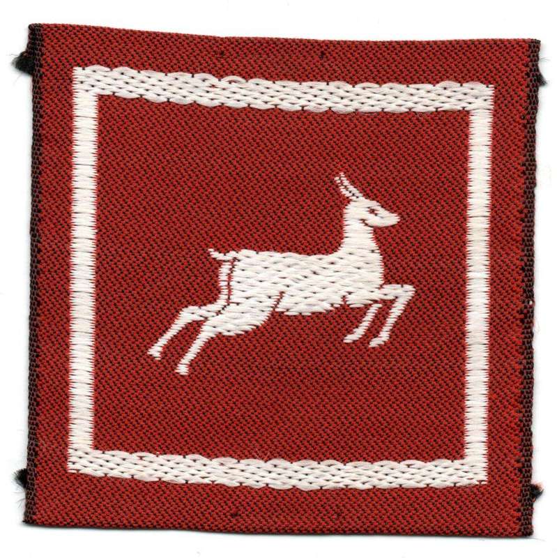 1970s1980s South Africa Vintage Leaping Antelope Cloth Badge  55 × 55 mm