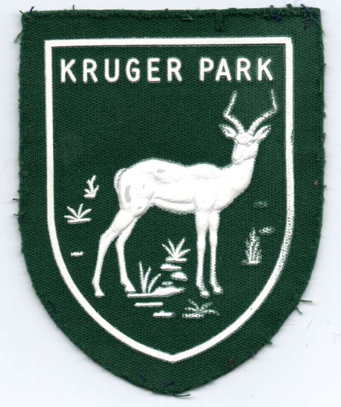 South Africa Kruger National Park rubberized material Patch 66mm x 84mm
