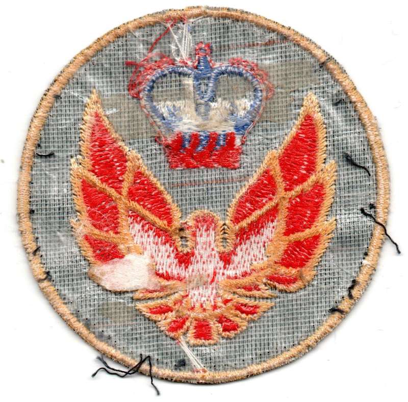 1950s1960s British? Crown & Phoenix Round Cloth Badge Ø69 mm