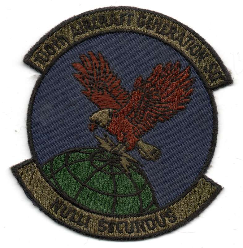 United States Military 100th Aircraft Generation Squadron Material Patch 68mm x 76mm