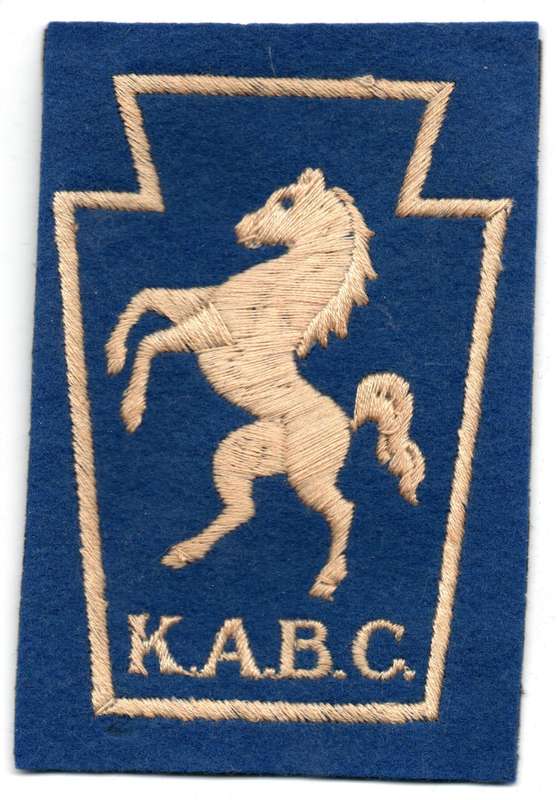 Keystone Arabian Breeders Club Horse Cloth Patch K.A.B.C.  81mm × 120mm