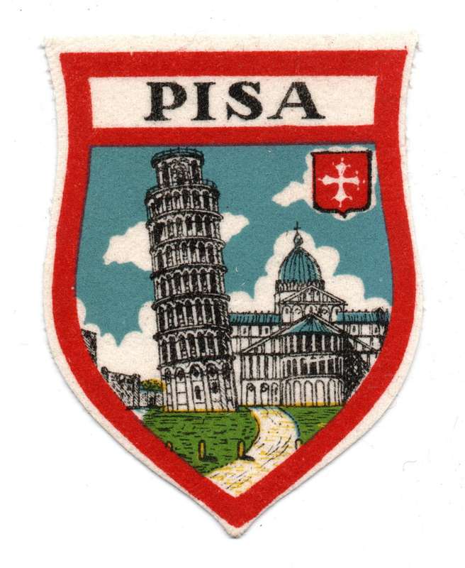 Italy Leaning Tower of Pisa Material Patch 60mm x 78mm