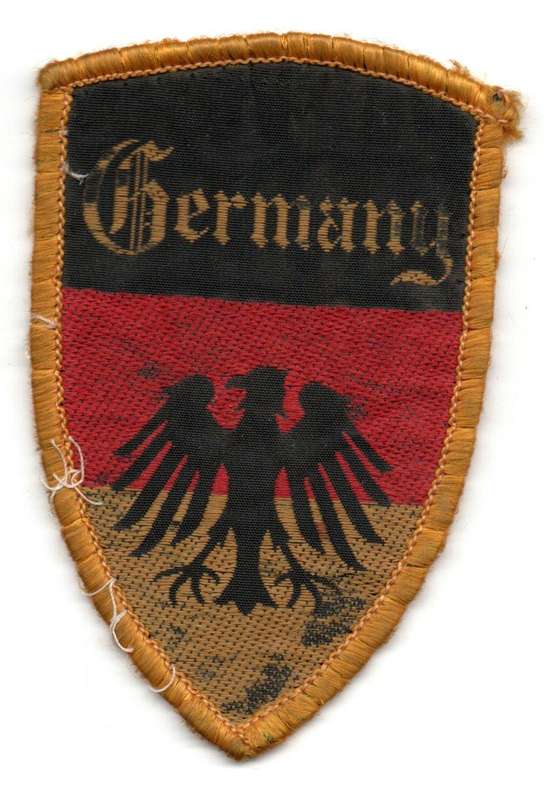 1970s1990s Germany Tourist Souvenir Shield material Patch  50 × 77 mm