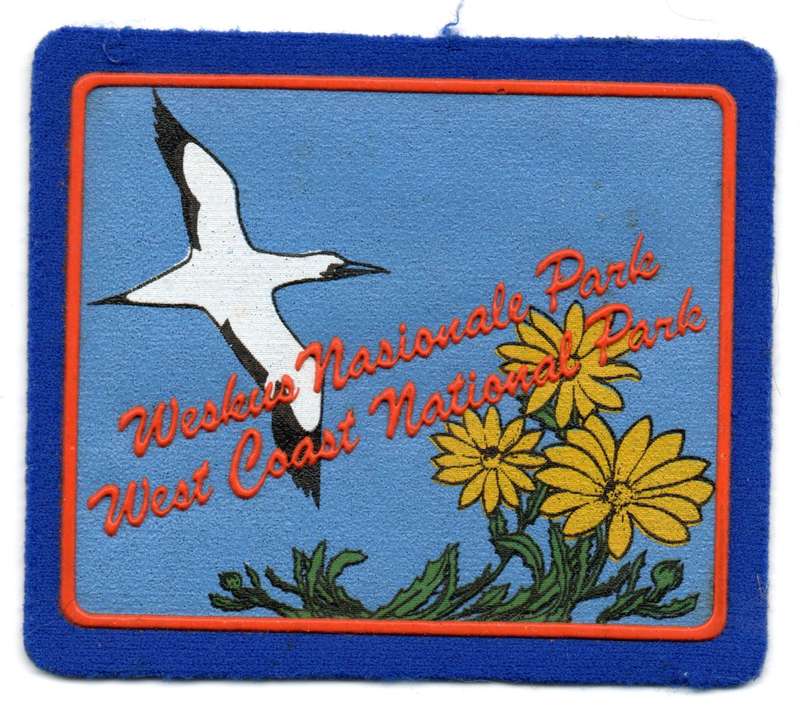 South African West Coast National Park Rubberized Material Patch 65mm x 76mm