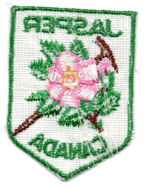 Canada Jasper Alberta Wild Rose Rock Pick Souvenir Embroidered Patch 50mm x 69mm