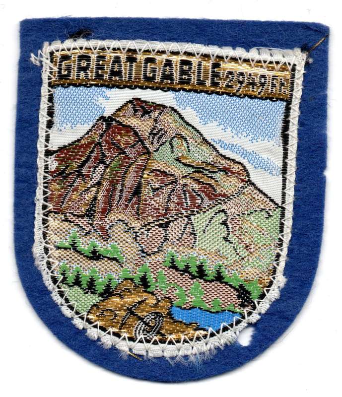 United Kingdom Lake District Great Gable 2949ft (Mountain) Material Patch 61mm x72mm