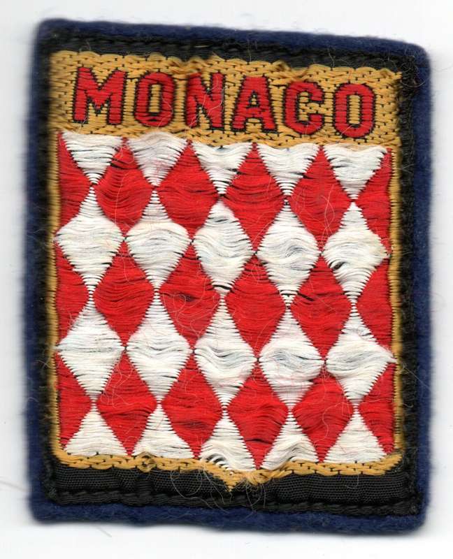 Monaco Coat of Arms Material Patch 51mm x 62mm