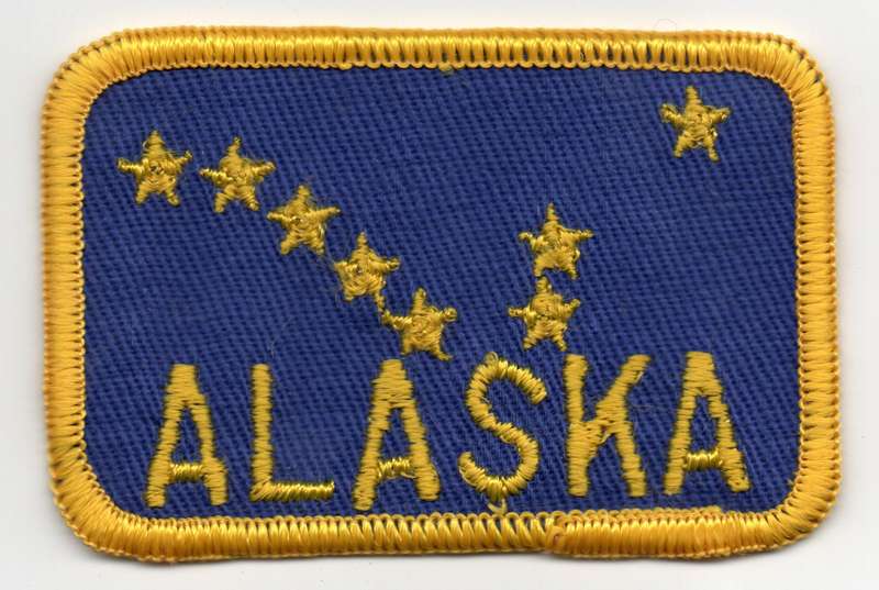Alaska Embroidered Cloth Flash 54mm x 79mm