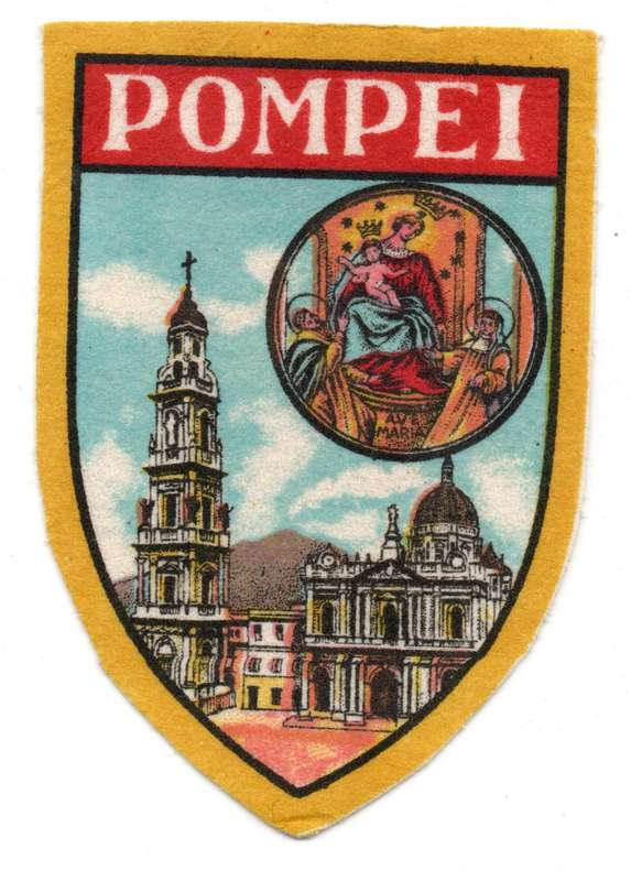 Pompei Italy Cloth Patch 51mm x 81mm