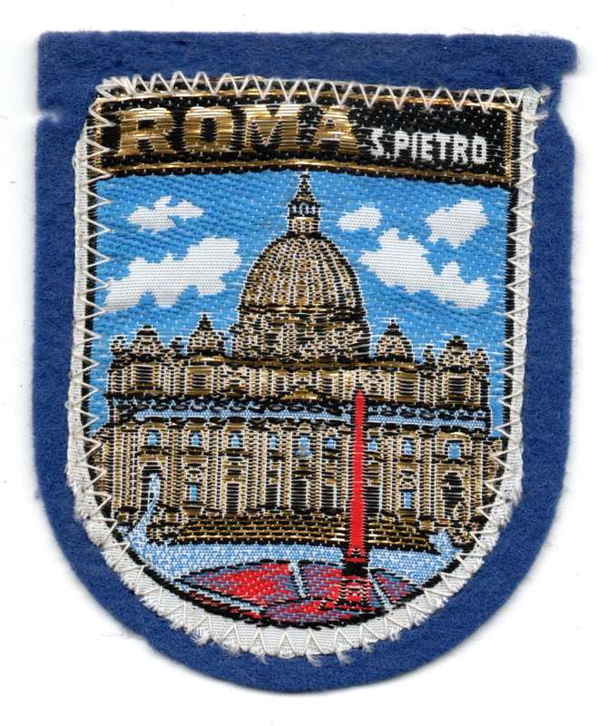 Rome Italy Vatican Cloth Patch 58mm x 71mm