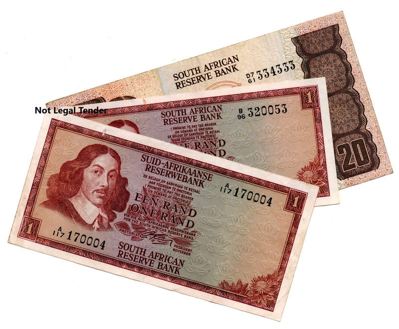 Lot of 3 X Fancy Serial South Africn Notes