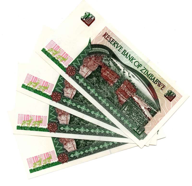 Lot of 19 x Consecutive 1997 Zimbabwe 10 Dollars "CZ1970475 to CZ1970493" Pick#6a