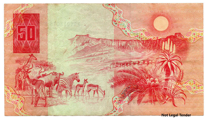 1990 South Africa Type 2 CL Stals First Issue R50 Replacement "XX"