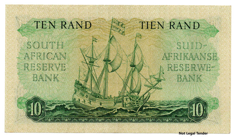 1961 South Africa Type 1 MH De Kock Fourth Issue 10 Rand