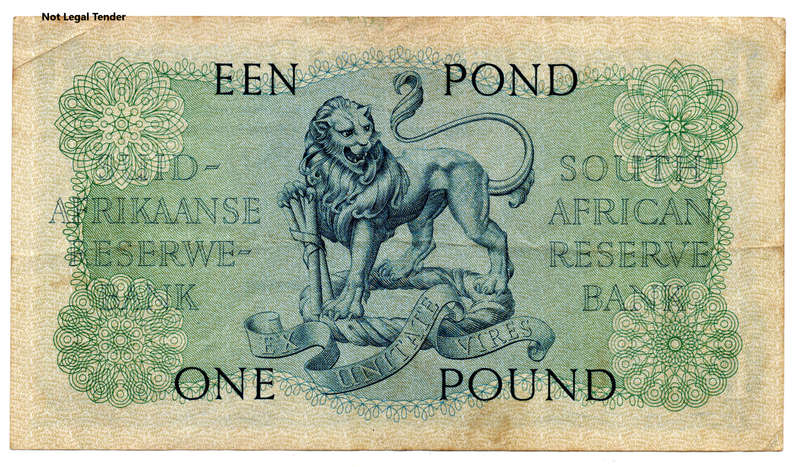 1957 South Africa MH De Kock Type 11 Third Issue 1 Pound